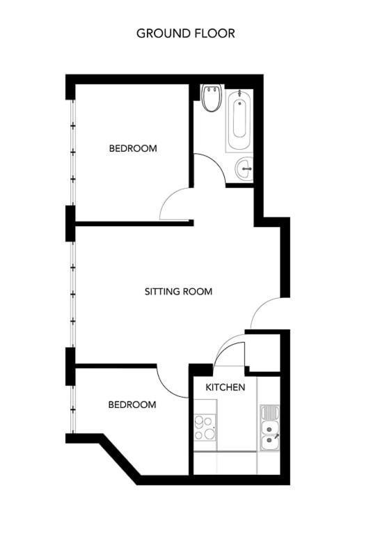 Contemporary City Centre Apartment With Parking Bath Exterior photo